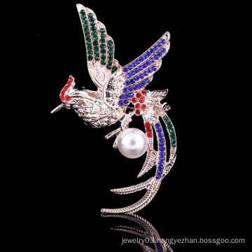 2015 bling bling lots Phoenix Bird brooch for wedding invitations in bulk rhinestone brooch